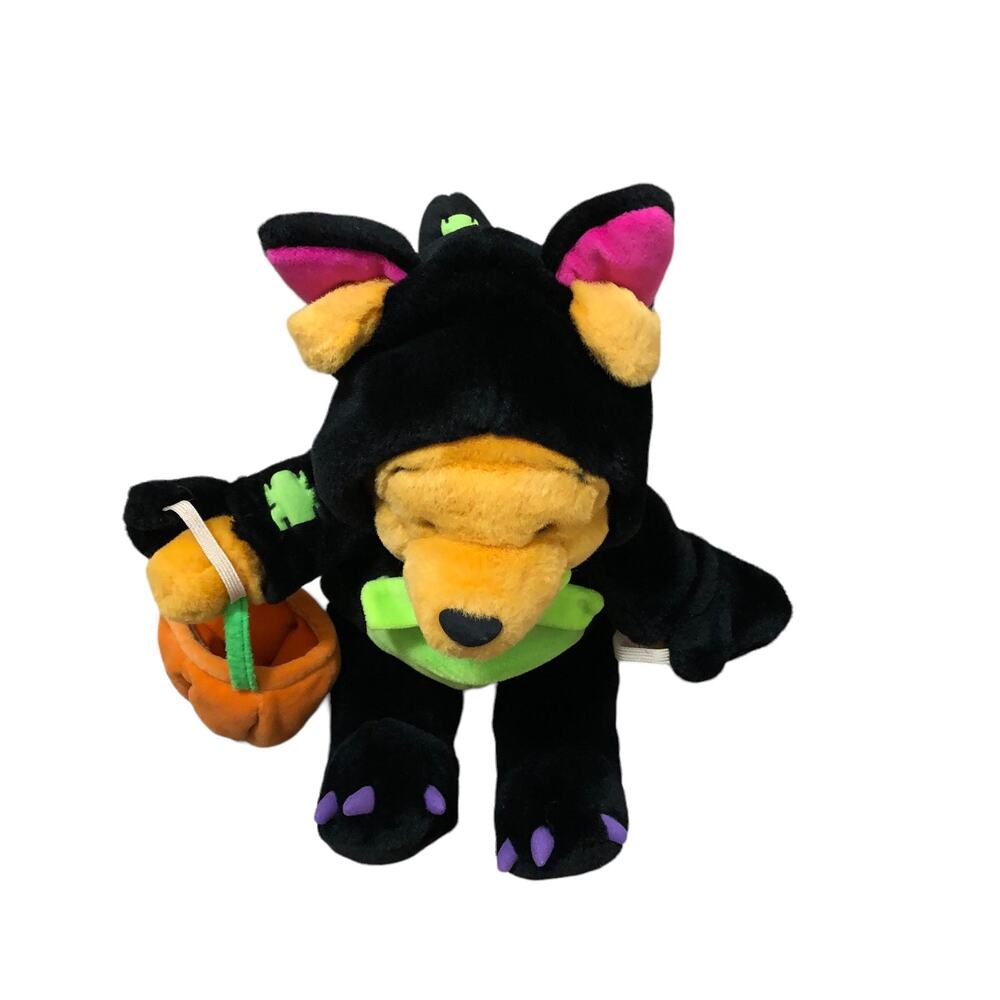 Disney Winnie The Pooh Halloween Black Cat Costume Trick-Or-Treat 14" Plush Toy - Picture 5 of 6